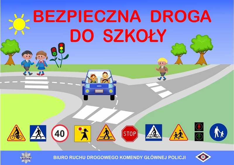 Bezpieczna droga do szkoly grafika KGP