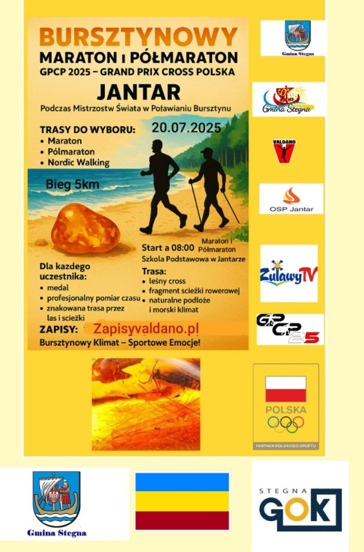 Bursztynowy Maraton i Półmaraton w Jantarze 2