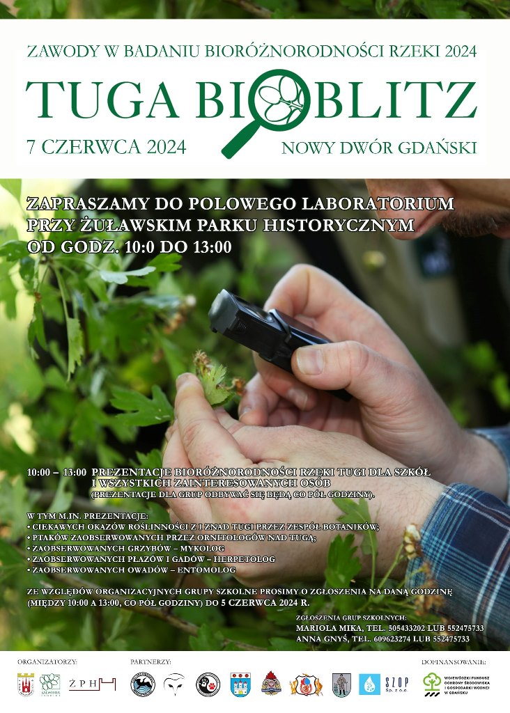 Nowy Dwór Gd. Zaproszenie na TUGA BIOBLITZ 2024