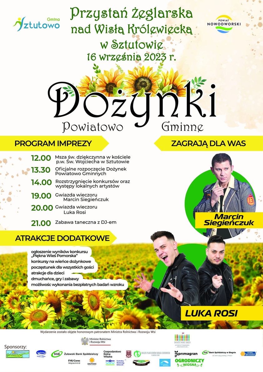 dozynki powiatowo gminne w sztutowie plakat