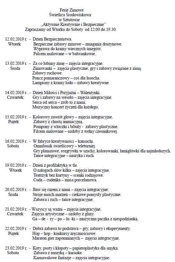 ferie zimowe 1