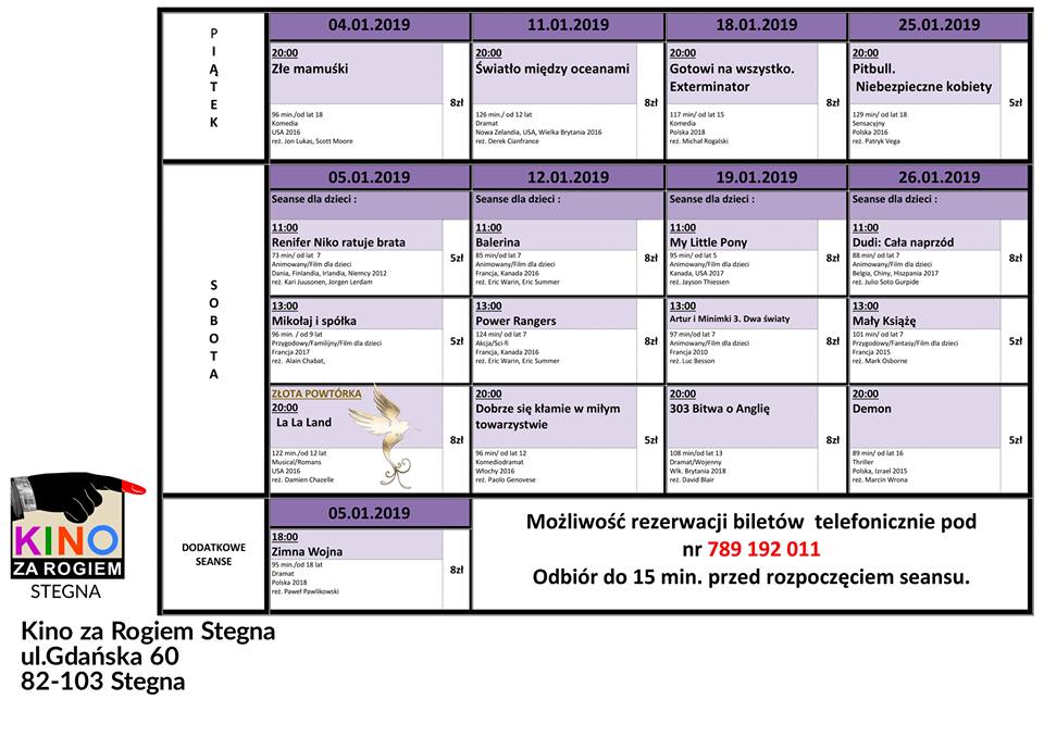 harmonogram kino za rogiem stegna