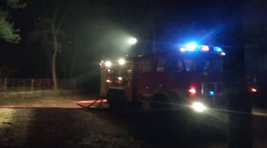 Pożar ośrodka wczasowego w Krynicy Morskiej (2)