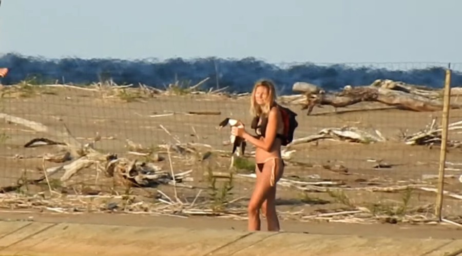 mewia łacha turysci w rezerwacie