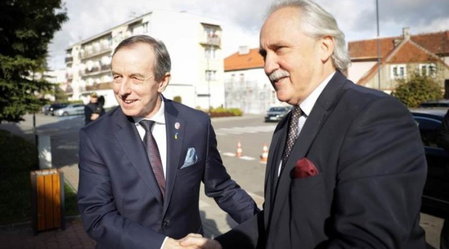 Nowy Dwór Gdański. Spotkanie Marszałka Senatu RP Tomasza Grodzkiego z młodzieżą. 11