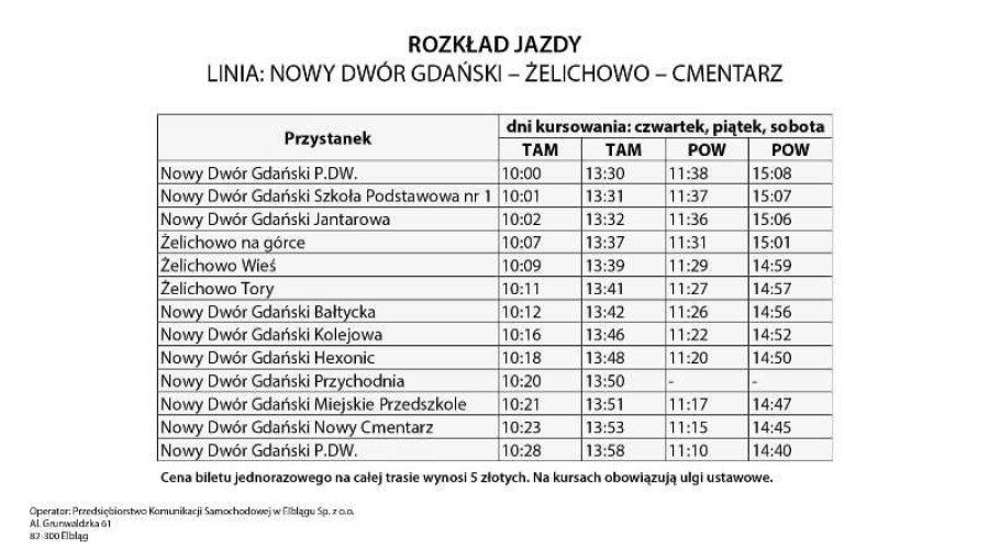 nowy autobus nowy dwor gd 13