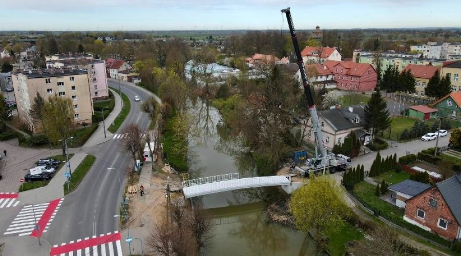 Nowy Dwór Gdański Remont kładki nad tugą  (2)