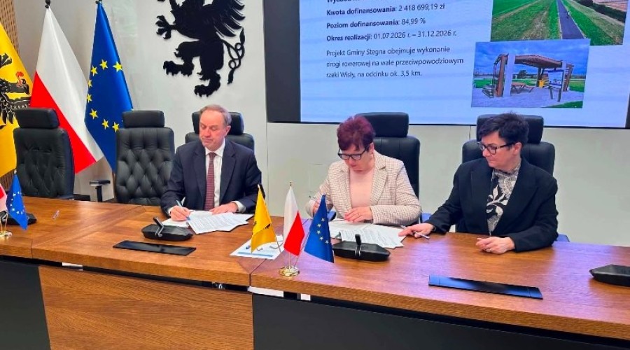 Stegna z nową trasą rowerową. (2)