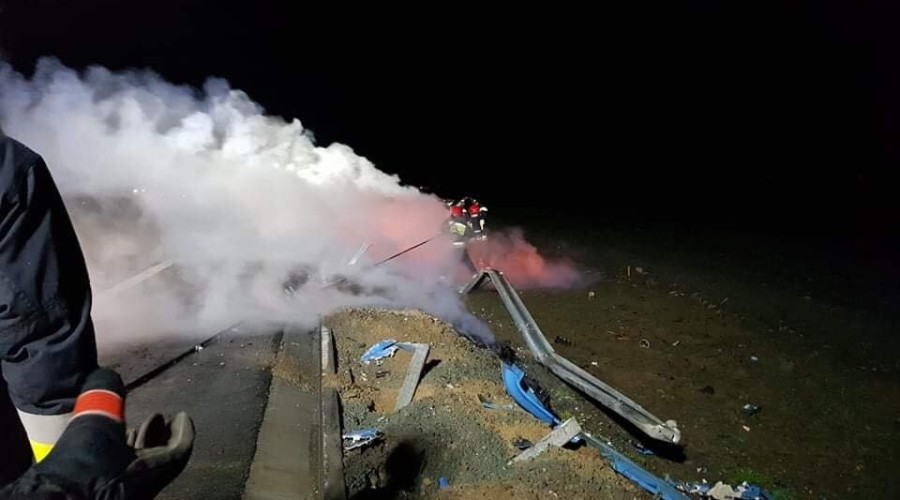 wypadek-s7-spalona-ciężarówka-3