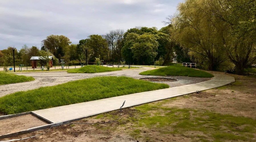 Nowy Dwór Gdański. Nowa kładka nad Tugą (1)