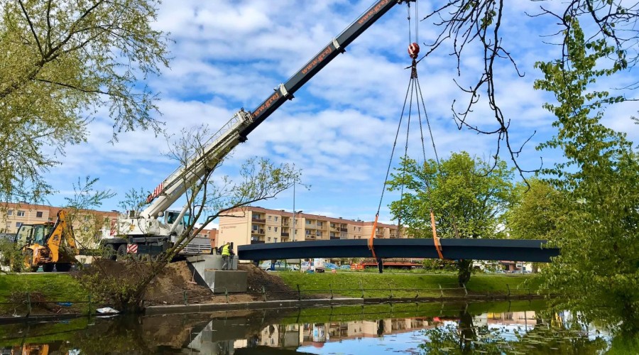 Nowy Dwór Gdański. Nowa kładka nad Tugą (14)