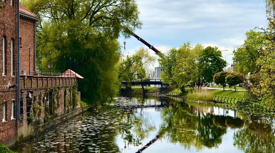 Nowy Dwór Gdański. Nowa kładka nad Tugą (17)