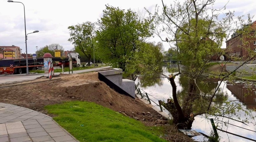 Nowy Dwór Gdański. Nowa kładka nad Tugą (9)