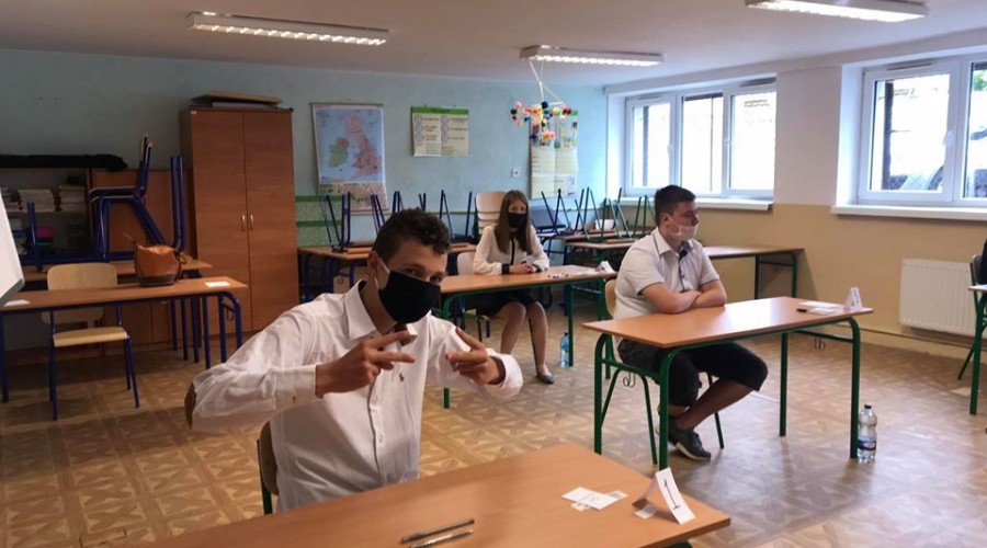 ośmioklasiści egzaminy 2020 Nowy Dwór Gd (6)
