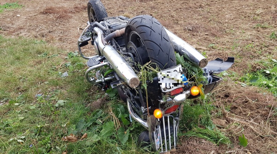 Lubiszynek. Wypadek motocykla (3)