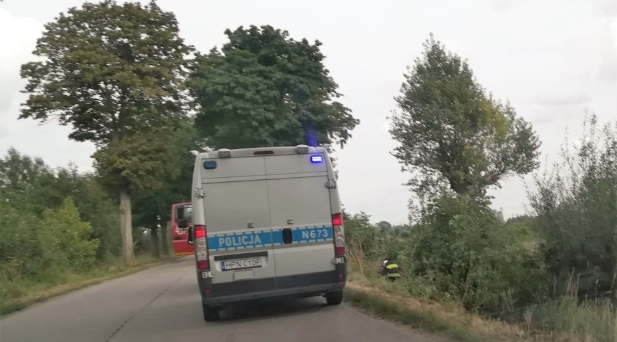 Lubiszynek. Wypadek motocykla (4)
