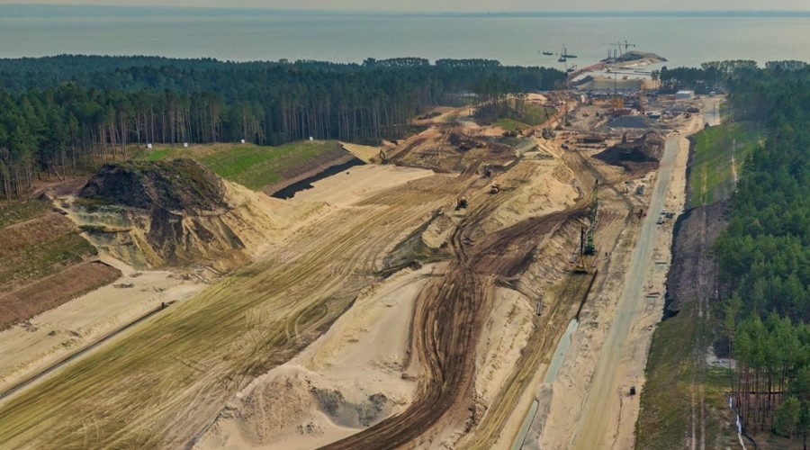 Wrzesień na budowie drogi wodnej łączącej Zalew Wiślany z Zatoką Gdańską Zdjęcia (4)