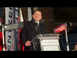 Sławomir Mentzen w Nowym Dworze Gdańskim.