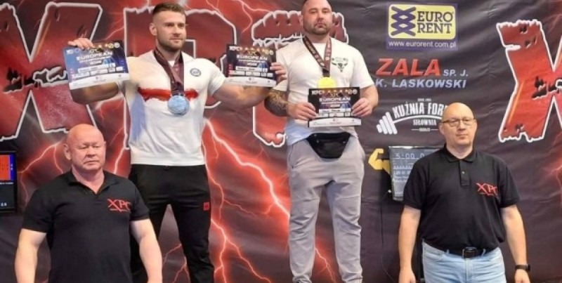 Nowodworski policjant asp. Paweł Marczak podwójnym mistrzem Europy i mistrzem Polski służb mundurowych w wyciskaniu sztangi leżąc