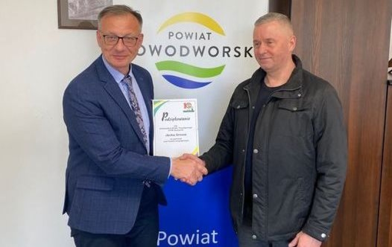 Starosta Nowodworski  Jacek Gross ambasadorem Klubu PTTK &quot;Szuwarek&quot;.