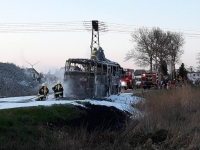 Nowy Dwór Gd. Pożar autobusu. Pasażerowie cali i zdrowi – 14.04.2019