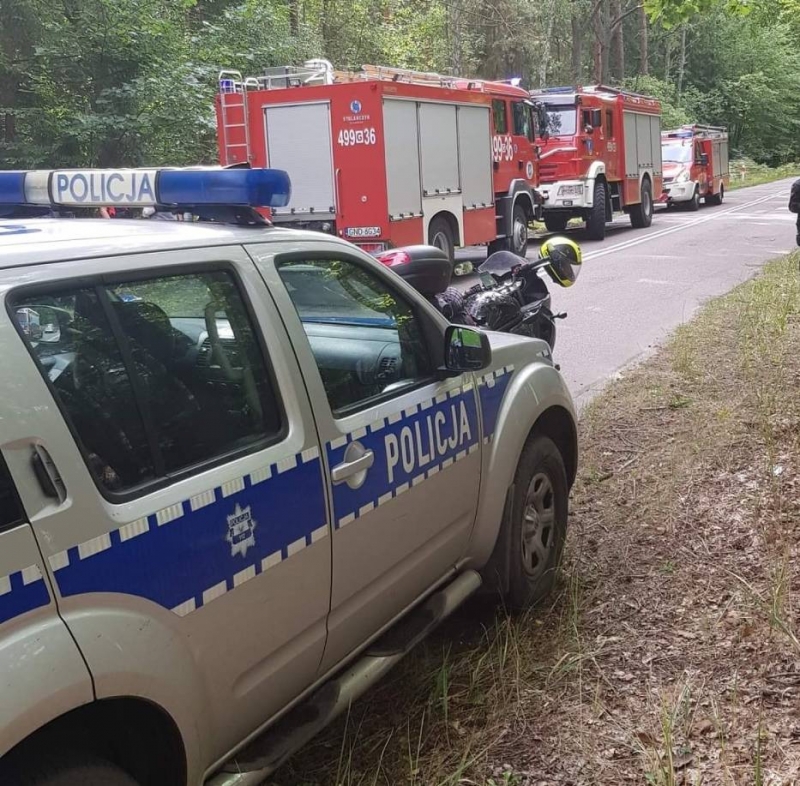 Potrącony rowerzysta był nietrzeźwy. Wypadek na 501 między przekopem a Przebrnem.