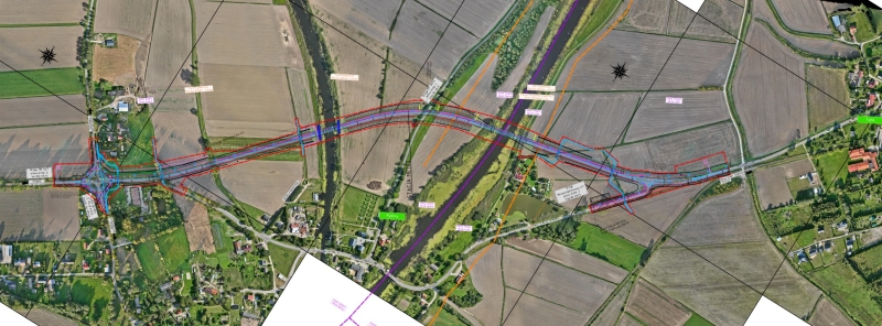 wariant W3.2 dla budowy nowego odcinka DW 502 w Rybinie