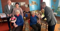 Burmistrz Jacek Michalski odwiedził Jubilatkę - Panią Alinę Michałek z okazji 91. urodzin