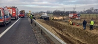 Wypadek na S7 w Rakowiskach. Jeden pas w kierunku Gdańska zablokowany.