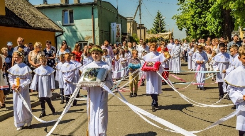 Nowy Dwór Gdański. Procesja Bożego Ciała.