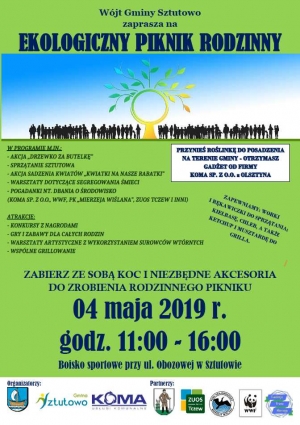 Sztutowo. Zaproszenie na Ekologiczny Piknik Rodzinny.