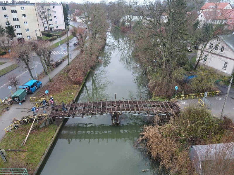 kładka Chrobrego-Sienkiewicza, Nowy Dwór Gdański