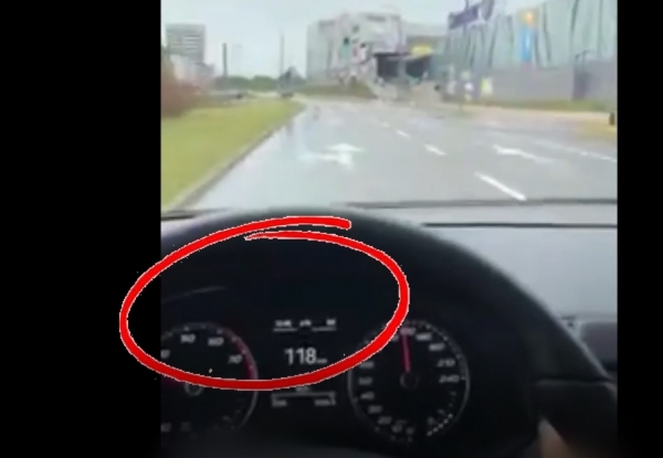 Jechała 118 km/h, nagrała to a film… zamieściła w Internecie