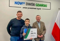 Nowy Dwór Gd. Uhonorowano młodego mieszkańca za osiągnięcia sportowe.