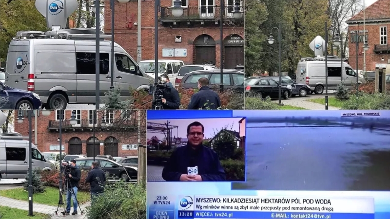 Nowy Dwór Gdański. Ekipa TVN24 na żywo o trudnej sytuacji rolników - 6.11.2017