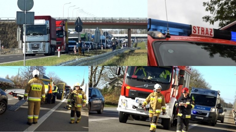 Pożar w Kmiecinie. Zderzenie na siódemce. Raport Służb Mundurowych.