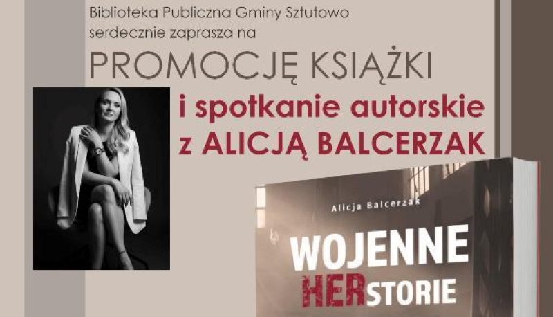 Spotkanie autorskie Alicji Balcerzak w Bibliotece w Sztutowie.