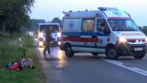 Skuterem zderzył się z osobówką. Żelichowo - 9.08.2017