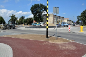 Nowy Dwór Gd. Dobiega końca budowa ronda - 3.08.2017