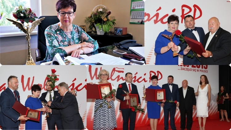 Ewa Dąbska uhonorowana nagrodą specjalną Wójt 30-lecia Wolności RP. Statuetka Orła Przedsiębiorczości dla Gminy Stegna.