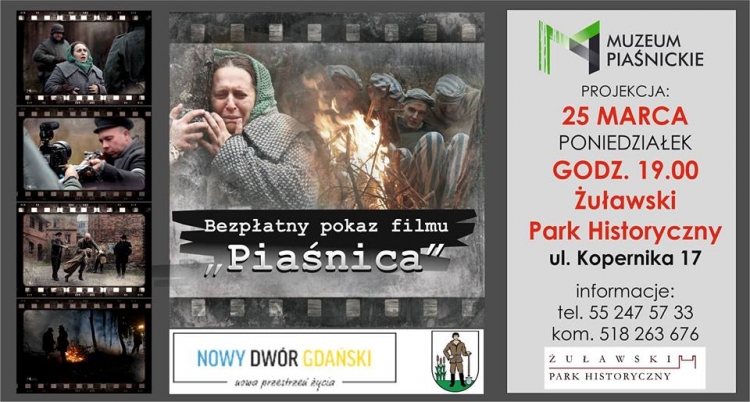 Projekcja filmu &quot;Piaśnica&quot; w Żuławski Park Historyczny.