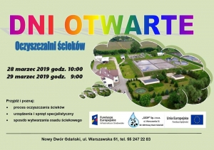 Nowy Dwór Gd. Zaproszenie na Dni Otwarte do Oczyszczalni ścieków.