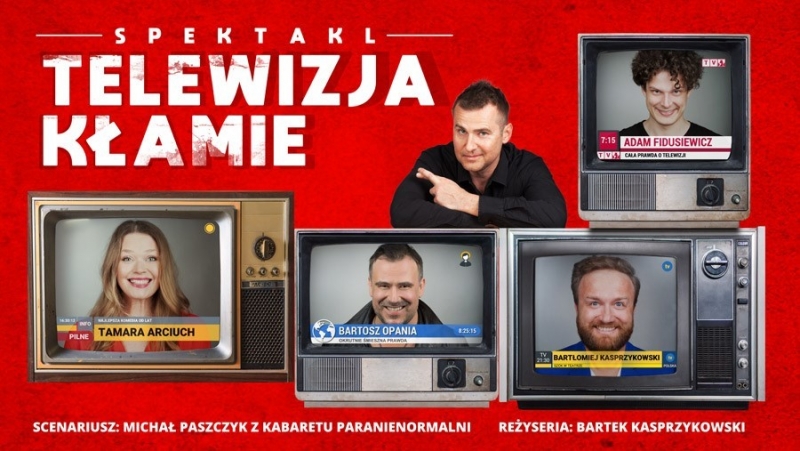 &quot;Telewizja kłamie&quot;. Spektakl w Żuławskim Ośrodku Kultury.