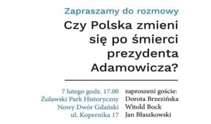 Nowy Dwór Gdański. "Czy Polska zmieni się po śmierci Prezydenta Adamowicza?" - spotkanie w Żuławskim Parku Historycznym.