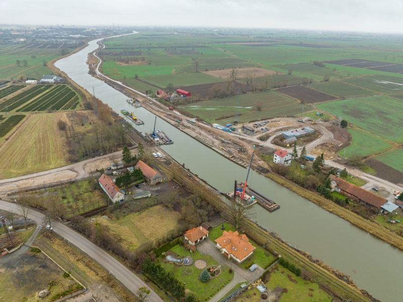 Postęp prac na budowie II etapu drogi wodnej: Zalew Wiślany - Zatoka Gdańska