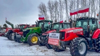 Żuławy solidarne z rolnikami. Ponad 100 uczestników protestu w Nowym Dworze Gdańskim