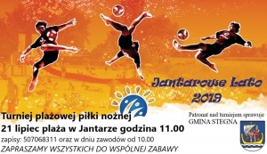 Jantarowe Lato 2019. Turniej plażowej piłki nożnej.