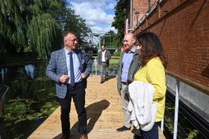 Odbiór techniczny  przystani żeglarskiej tzw. "ściany w wodzie" przy starostwie powiatowym.