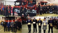 Nowy Dwór Gd. Uroczyste przekazanie wozów strażackich dla Ochotniczych Straży Pożarnych - 18.12.2017