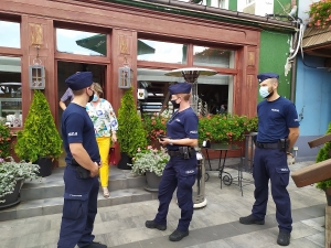 Kolejne wspólne działania z sanepidem w zakresie egzekwowania obostrzeń wprowadzonych stanem epidemii COVID-19.